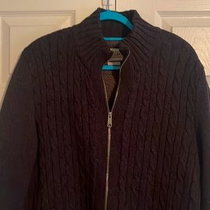 Mens Boston traders zip up lined sweater